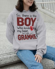 He Calls Me Grammie - Perfect Gift For Grammie Hooded Sweatshirt apparel-hooded-sweatshirt-lifestyle-front-101