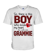 He Calls Me Grammie - Perfect Gift For Grammie V-Neck T-Shirt tile