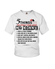 5 THINGS YOU SHOULD KNOW ABOUT MY NONNIE Youth T-Shirt front
