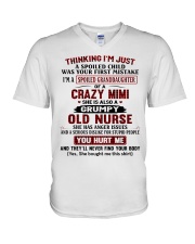 I'M A SPOILED GRANDDAUGHTER OF A CRAZY MIMI V-Neck T-Shirt tile