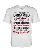 I NEVER DREAMED - LOVELY GIFT FOR GRANDSON V-Neck T-Shirt tile