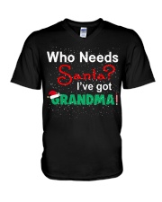 WHO NEEDS SANTA - GREAT GIFT FOR GRANDSON V-Neck T-Shirt tile