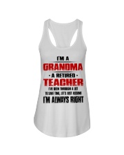 I'M A RETIRED TEACHER - PERFECT GIFT FOR GRANDMA Ladies Flowy Tank tile