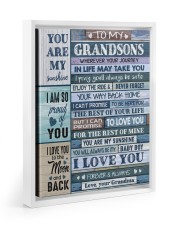 I LOVE YOU - AMAZING GIFT FOR GRANDSON Floating Framed Canvas Prints White tile