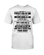 MESS WITH ME - GREAT GIFT FOR SON-IN-LAW Premium Fit Mens Tee tile