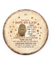 THANK YOU - BEST GIFT FOR SON-IN-LAW Circle ornament - single (porcelain) front