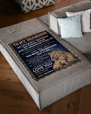 I AM PROUD OF YOU - BEST GIFT FOR GRANDSON Small Fleece Blanket - 30" x 40" aos-coral-fleece-blanket-30x40-lifestyle-front-03
