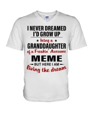 LIVING THE DREAM - BEST GIFT FOR GRANDDAUGHTER V-Neck T-Shirt tile