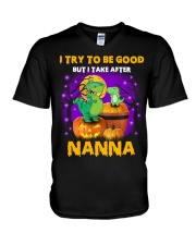 I Try To Be Good - Amazing Gift For Grandkids V-Neck T-Shirt tile