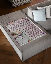 BELIEVE IN YOURSELF - TO GRANDDAUGHTER FROM NANA Small Fleece Blanket - 30" x 40" aos-coral-fleece-blanket-30x40-lifestyle-front-03