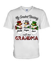 My Greatest Blessing - Perfect Gift For Grandma V-Neck T-Shirt tile