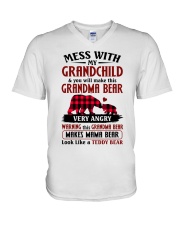Look Like A Teddy Bear - Best Gift For Grandma V-Neck T-Shirt tile