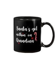 SANTA'S GOT NOTHIN' ON GRANDMA - GIFT FOR GRANDKID Mug tile