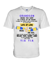 LOTS OF LOVE - BEST GIFT FOR GRANDSON V-Neck T-Shirt tile