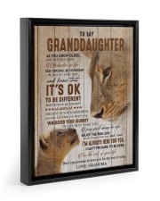 IT'S OK TO BE DIFFERENT - GIFT FOR GRANDDAUGHTER Floating Framed Canvas Prints Black tile