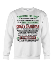 I'm A Spoiled Grandson Of A Crazy Grandma Crewneck Sweatshirt tile