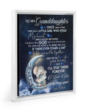I LOVE YOU - TO GRANDDAUGHTER FROM NANA Floating Framed Canvas Prints White tile
