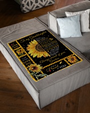 I AM THE STORM - GRANDDAUGHTER GIFT WITH SUNFLOWER Small Fleece Blanket - 30" x 40" aos-coral-fleece-blanket-30x40-lifestyle-front-03