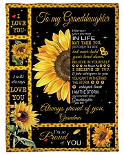 I AM THE STORM - GRANDDAUGHTER GIFT WITH SUNFLOWER Small Fleece Blanket - 30" x 40" front