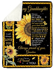 I AM THE STORM - GRANDDAUGHTER GIFT WITH SUNFLOWER Sherpa Fleece Blanket tile