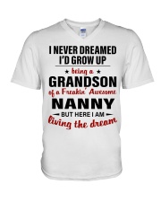 LIVING THE DREAM - BEST GIFT FOR GRANDSON V-Neck T-Shirt tile