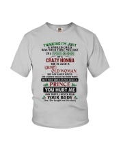 I'm A Spoiled Grandson Of A Crazy Nonna Youth T-Shirt front