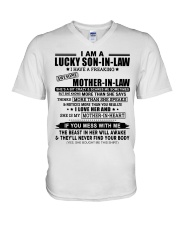 I LOVE HER - LOVELY GIFT FOR SON-IN-LAW V-Neck T-Shirt tile