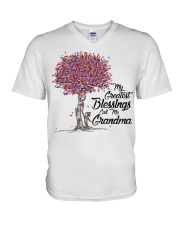 MY GREAT BLESSINGS - PERFECT GIFT FOR GRANDMA V-Neck T-Shirt tile