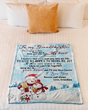 I'LL STAY THERE FOREVER - GIFT FOR GRANDDAUGHTER Small Fleece Blanket - 30" x 40" aos-coral-fleece-blanket-30x40-lifestyle-front-04