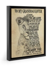 CARRY YOU IN MY HEART - GRANDMA TO GRANDDAUGHTER Floating Framed Canvas Prints Black tile