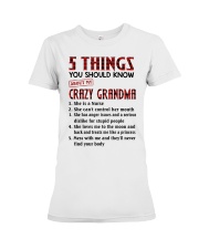 5 THINGS YOU SHOULD KNOW ABOUT MY CRAZY GRANDMA Premium Fit Ladies Tee tile