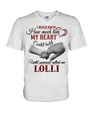 UNTIL SOMEONE CALLED ME LOLLI V-Neck T-Shirt tile