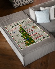 MY LOVE FOR YOU - CHRISTMAS GIFT FOR GRANDDAUGHTER Small Fleece Blanket - 30" x 40" aos-coral-fleece-blanket-30x40-lifestyle-front-03