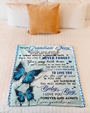 MY BABY BOY - GRANDMA TO GRANDSON JOEY Small Fleece Blanket - 30" x 40" aos-coral-fleece-blanket-30x40-lifestyle-front-04