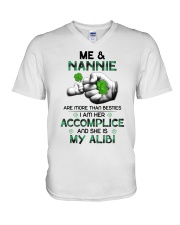 She Is My Alibi - Amazing Gift For Granddaughter V-Neck T-Shirt tile