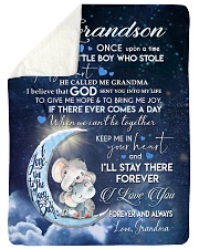 KEEP ME IN YOUR HEART - GRANDMA TO GRANDSON Large Sherpa Fleece Blanket - 60" x 80" thumbnail