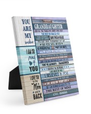 YOU ARE MY SUNSHINE SPECIAL GIFT FOR GRANDDAUGHTER Easel-Back Gallery Wrapped Canvas tile