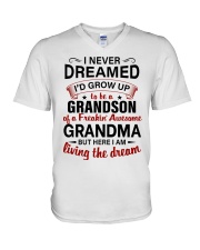 LIVING THE DREAM - LOVELY GIFT FOR GRANDSON V-Neck T-Shirt tile