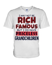 I DO HAVE PRICELESS GRANDCHILDREN V-Neck T-Shirt tile