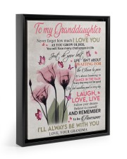 I'LL ALWAYS BE WITH YOU - GIFT FOR GRANDDAUGHTER Floating Framed Canvas Prints Black tile