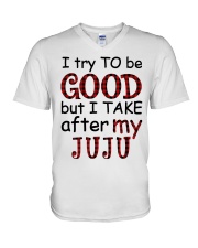 TRY TO BE GOOD - PERFECT GIFT FOR GRANDKIDS V-Neck T-Shirt tile