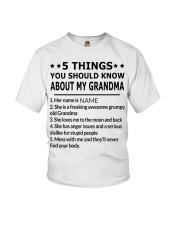5 THINGS YOU SHOULD KNOW ABOUT MY GRANDMA Youth T-Shirt tile