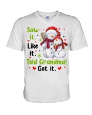 SAW IT. LIKE IT. TOLD GRANDMA! GOT IT. V-Neck T-Shirt tile