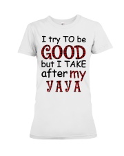 TRY TO BE GOOD - GIFT FOR GRANDKIDS Premium Fit Ladies Tee tile