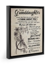 I THINK ABOUT YOU - TO MY GRANDDAUGHTER GIFT Floating Framed Canvas Prints Black tile