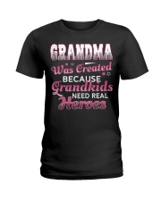 Grandma Was Created Because Grandkids Need Real Heroes - Perfect Gift For Grandma Ladies T-Shirt tile