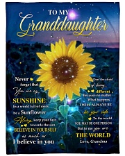 MY SUNSHINE - GRANDDAUGHTER GIFT WITH SUNFLOWER Large Fleece Blanket - 60" x 80" front