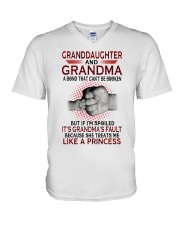 LIKE A PRINCESS - LOVELY GIFT FOR GRANDDAUGHTER V-Neck T-Shirt tile