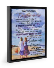 EVERY HAPPINESS - GREAT GIFT FOR DAUGHTER-IN-LAW Floating Framed Canvas Prints Black tile