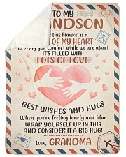 BEST WISHES AND HUGS - GRANDMA TO GRANDSON Sherpa Fleece Blanket tile